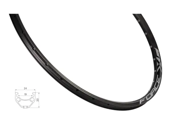 Force XC Basic Disc 559x19 Felge 36 Löcher schwarz