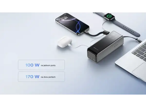 EcoFlow Rapid Power Bank (25000mAh,170W) 2x100W eingebautes USB-C Kabel - schwarz
