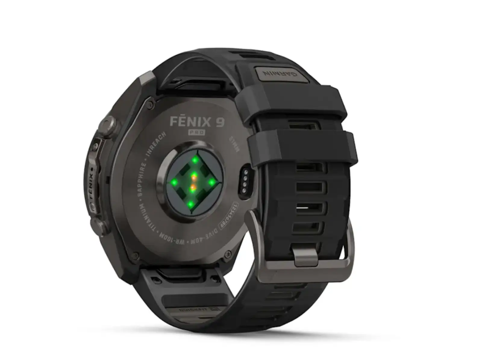 Garmin Fénix 9 Pro inReach 51 mm Smartwatch Carbon gray DLC Titanium Black/Pebble gray