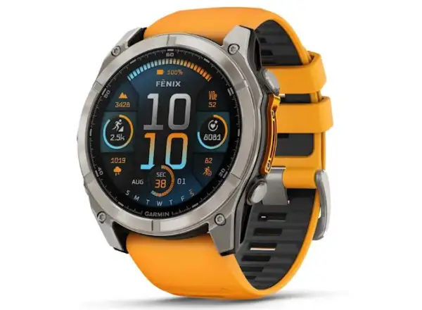 Garmin fenix 8 - 51 mm AMOLED Sapphire Smartwatch Titanium Orange/Graphite