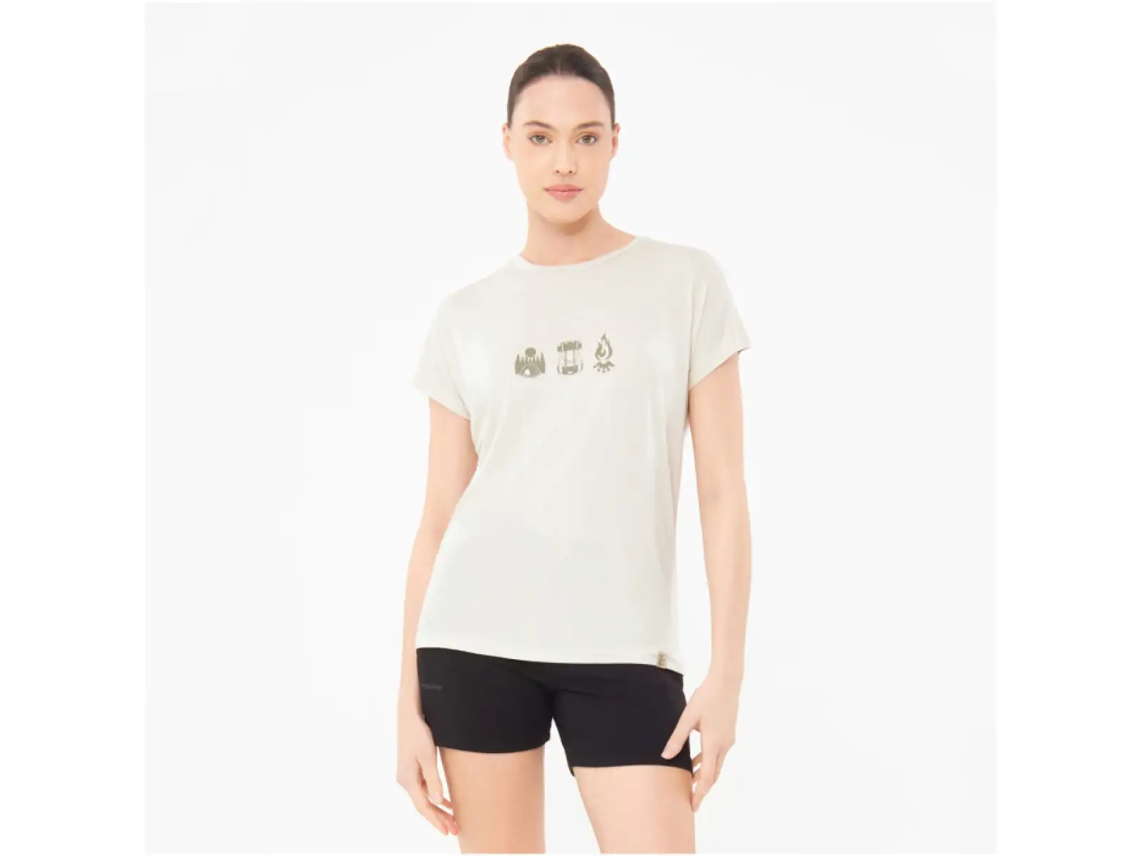 Viking Likelo Damen T-Shirt mit kurzen Ärmeln Beige