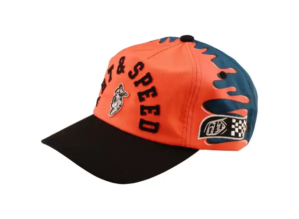 Troy Lee Designs Unstructured Curved Finish Line Kappe Coral/Blue