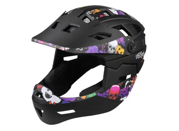 Etape Scudo Kinderhelm schwarz/Grafik matt