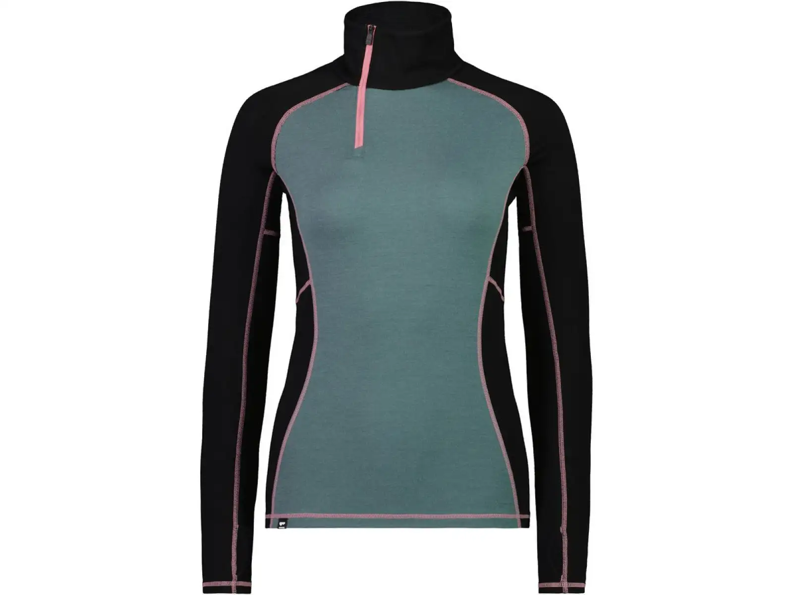Mons Royale Olympus Half Zip WMNS Damen Langarmshirt burnt sage/schwarz