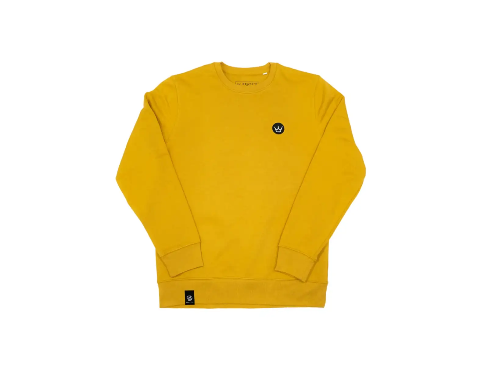 Peatys bestickter Crew-Pullover Herren-Pullover Crown / Ocker