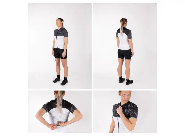Force Points Damen Kurzarmtrikot schwarz/weiß/türkis