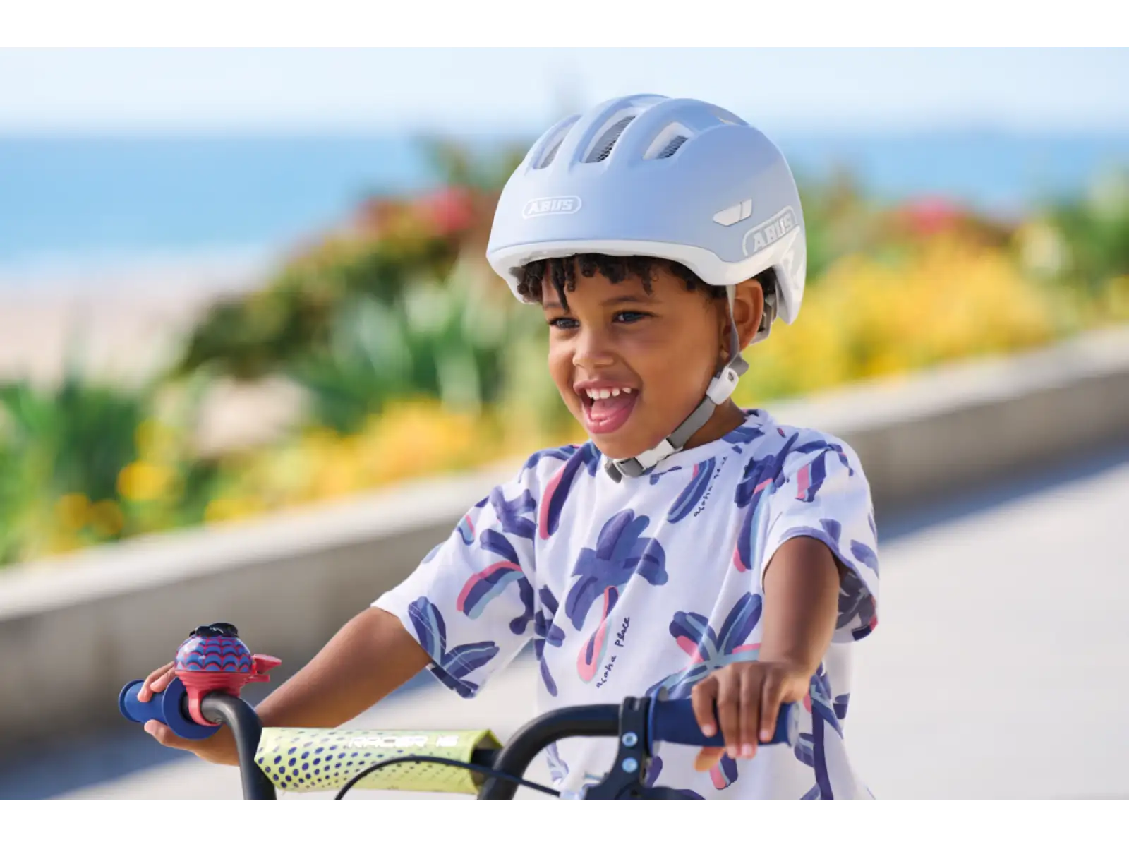 Abus Smiley 3.0 Ace LED Kinderhelm Pure Aqua.