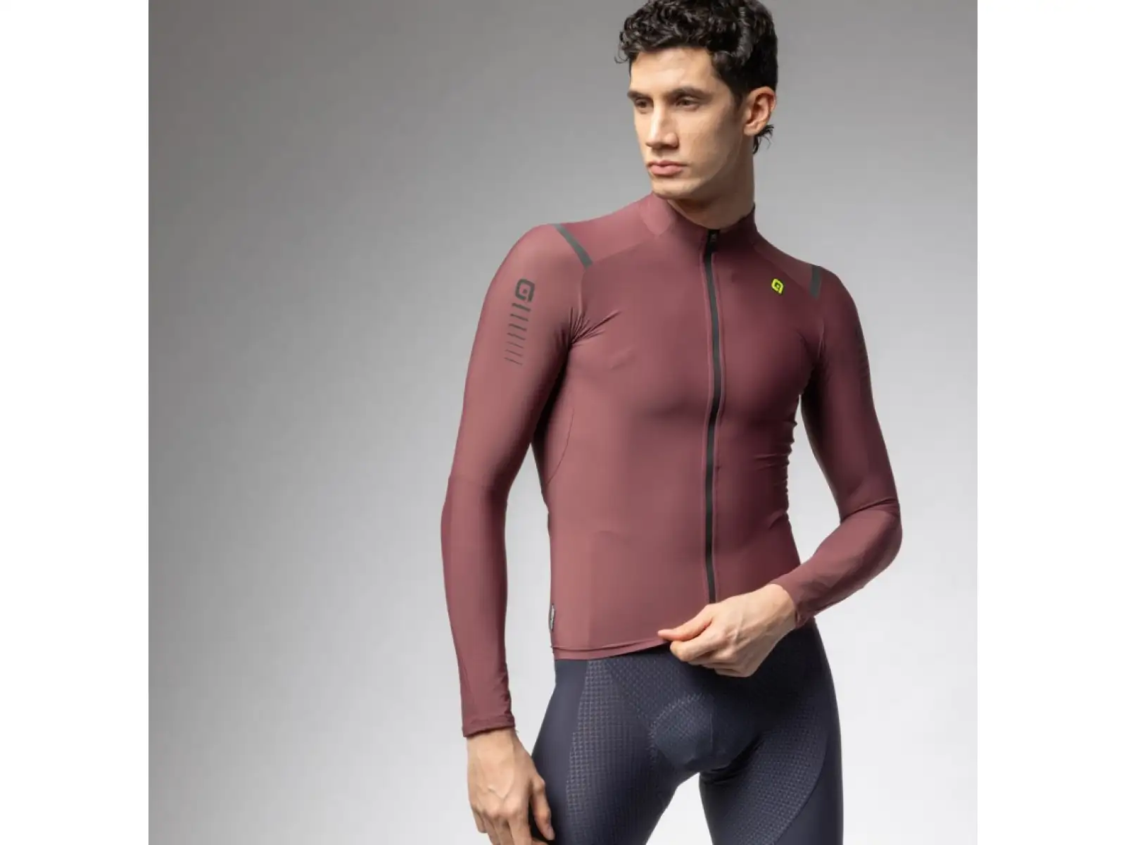 Alé R-EV1 Warm Race Herren Thermotrikot Langarm Burgundy