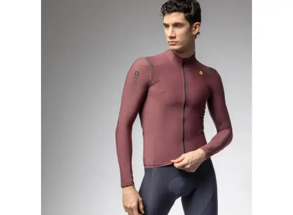 Alé R-EV1 Warm Race Herren Thermotrikot Langarm Burgundy