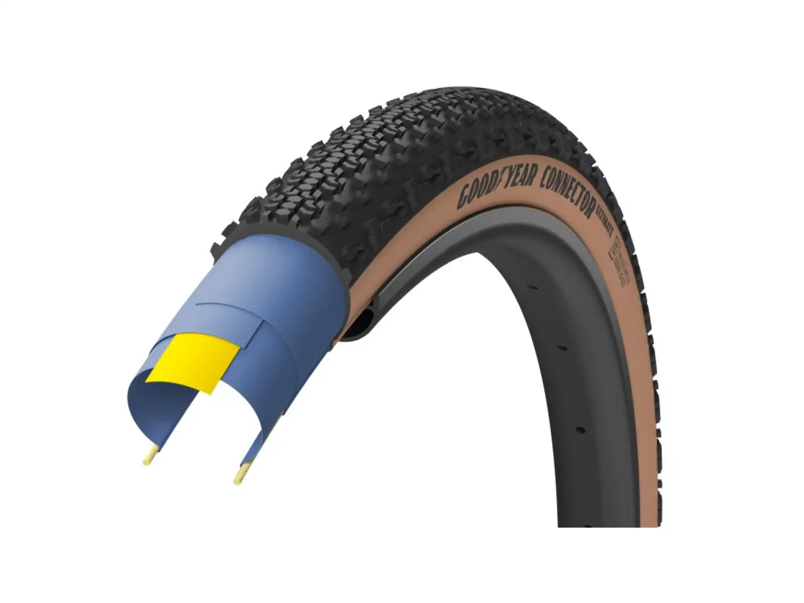 Goodyear Connector Ultimate Tubeless Komplet 50-584 Schlauchlosreifen Kevlar Tan
