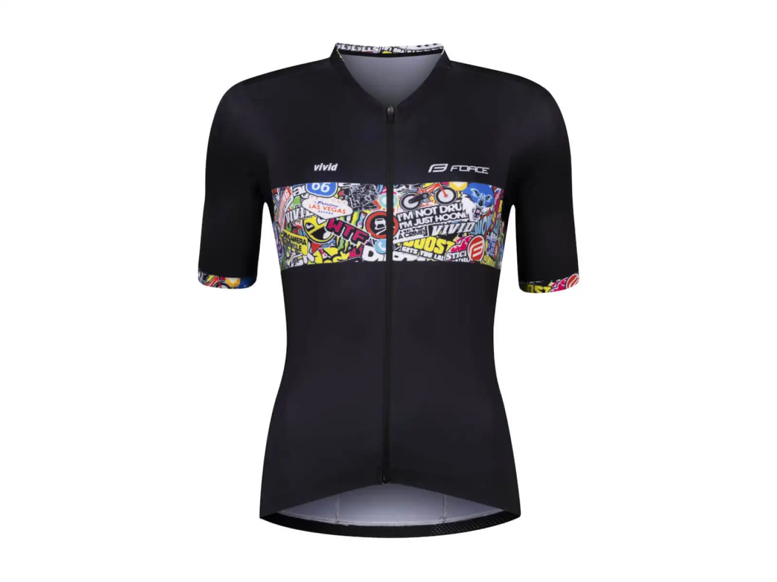 Force Vivid Lady Damen Kurzarmtrikot schwarz