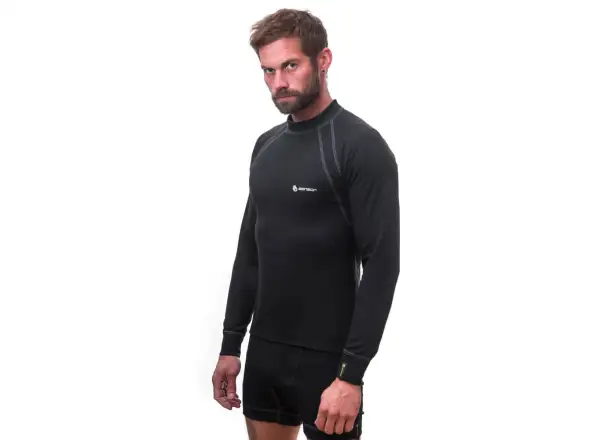 Sensor Double Face Herren T-Shirt Langarm schwarz