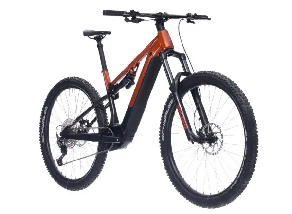 Superior eXF 9019 B fully suspended electric bike in Gloss Copper/Matte Black.