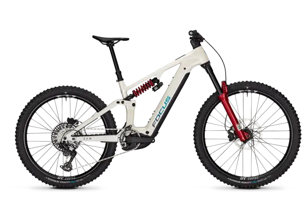 Focus SAM 9 600Wh vollgefedertes E-Bike Champagne / Shellwhite