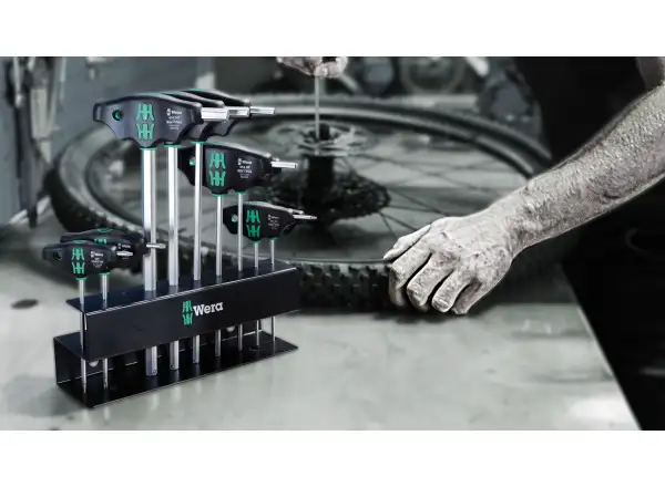 Wera Bicycle Set 6 Hex-Plus TORX Schraubendreher mit T-Griff 10 Stk mit Halterung