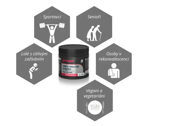 Sponser HMB & Creatine Synergy 320 g Kreatin zur Kraftsteigerung in Pulverform