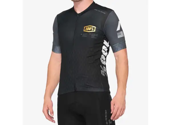 100% Exceeda Herren Kurzarmtrikot schwarz/grau
