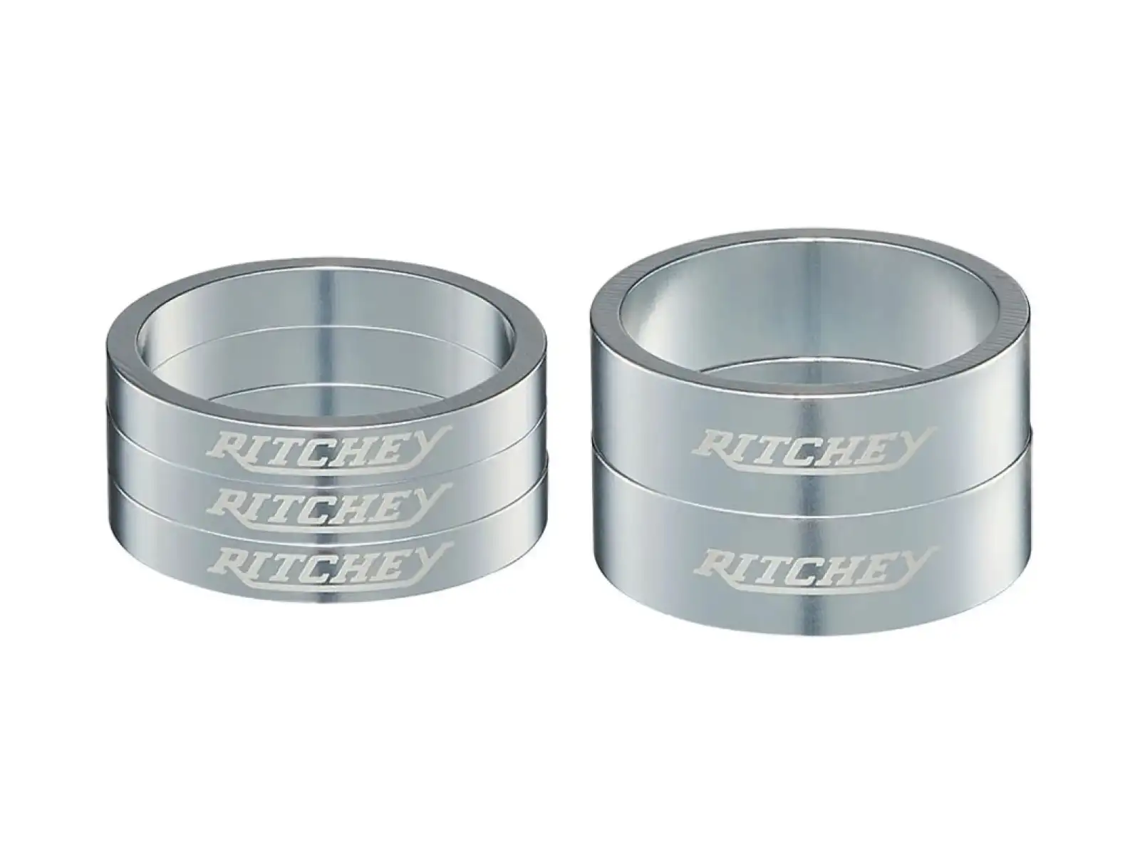 Ritchey Spacer Set 1 1/8" - 2x10mm/3x5mm HP Silber