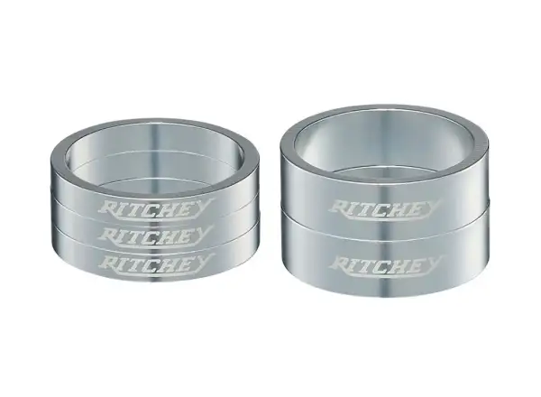 Ritchey Spacer Set 1 1/8" - 2x10mm/3x5mm HP Silber