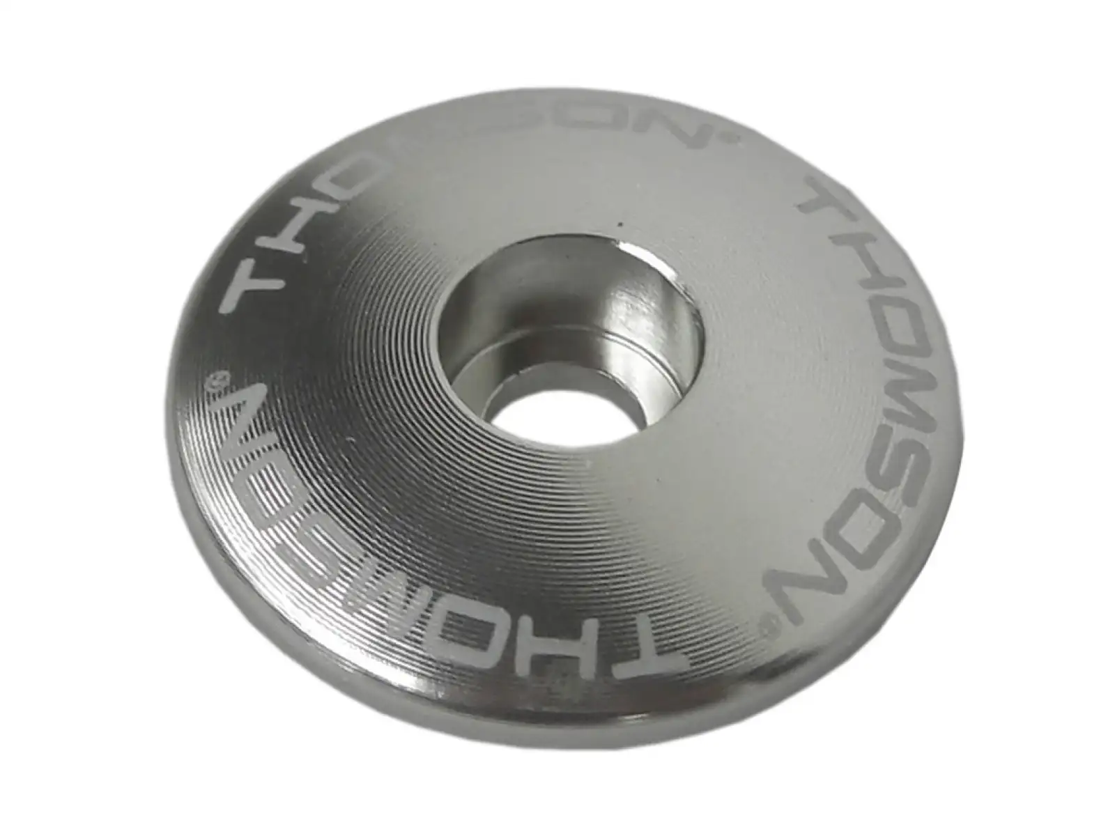 THOMSON Stem Cap Vorspannschraubenkappe in Silber.