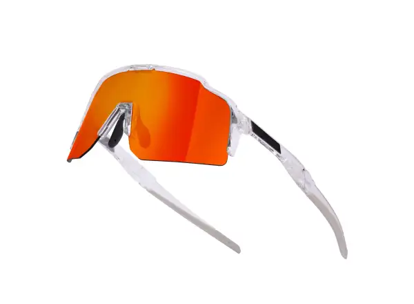 Force Strive Fahrradbrille transparent/rot verspiegeltes Glas