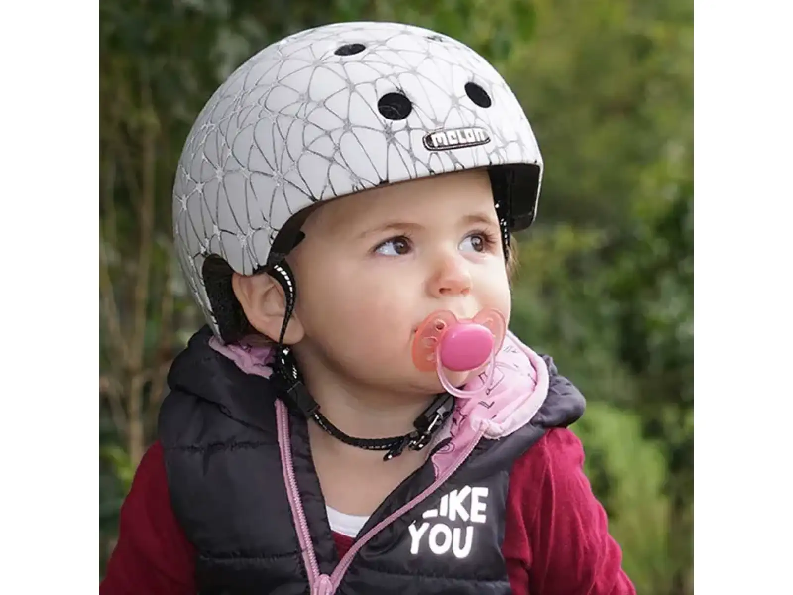 Melon Toddler reflektierender Kinderhelm Magic White