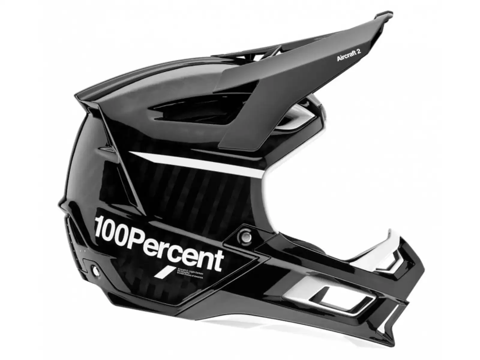100% Aircraft 2 Helm DH Helm Schwarz/Weiß