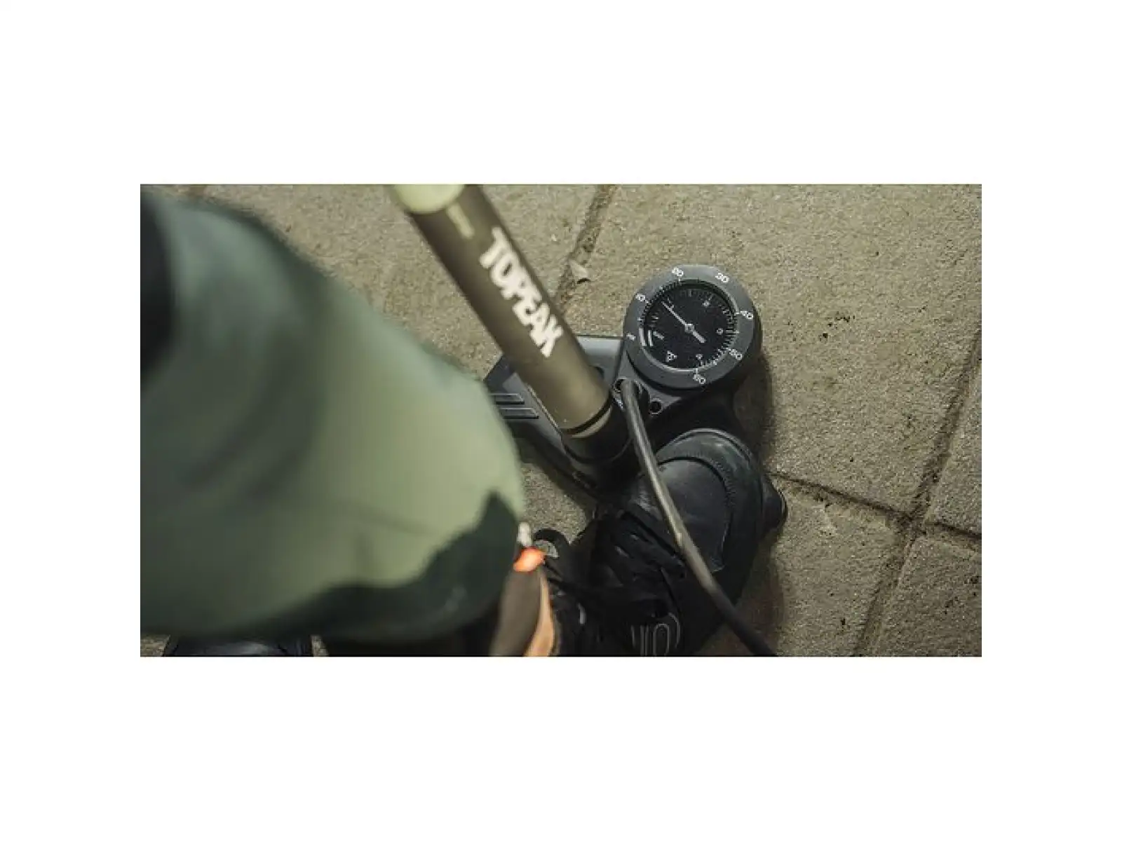 Topeak JoeBlow Mountain EX Werkstattpumpe Schwarz/Grün