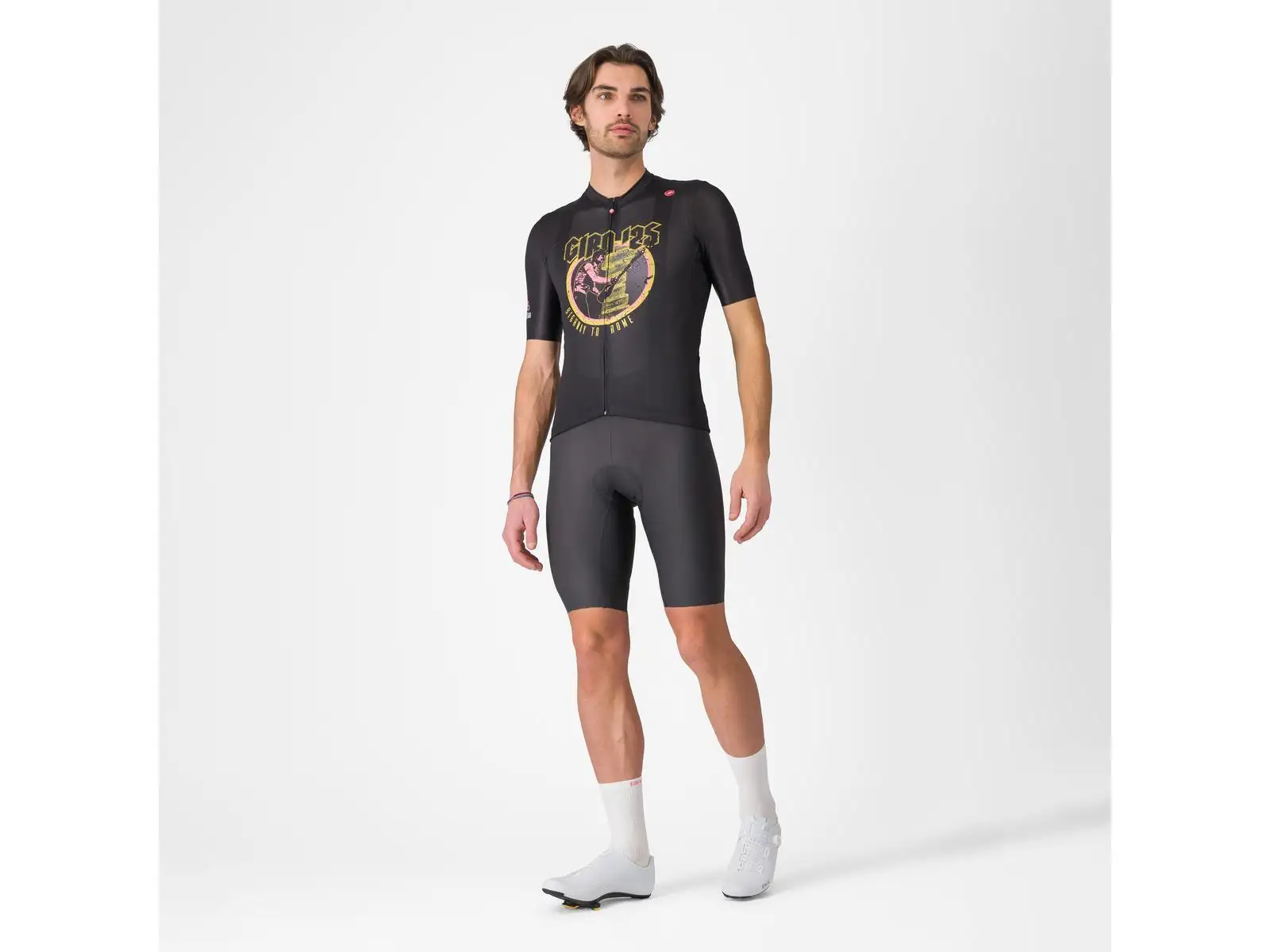 Castelli Giro Highway To Rome Herren-Trikot kurzarm Nero
