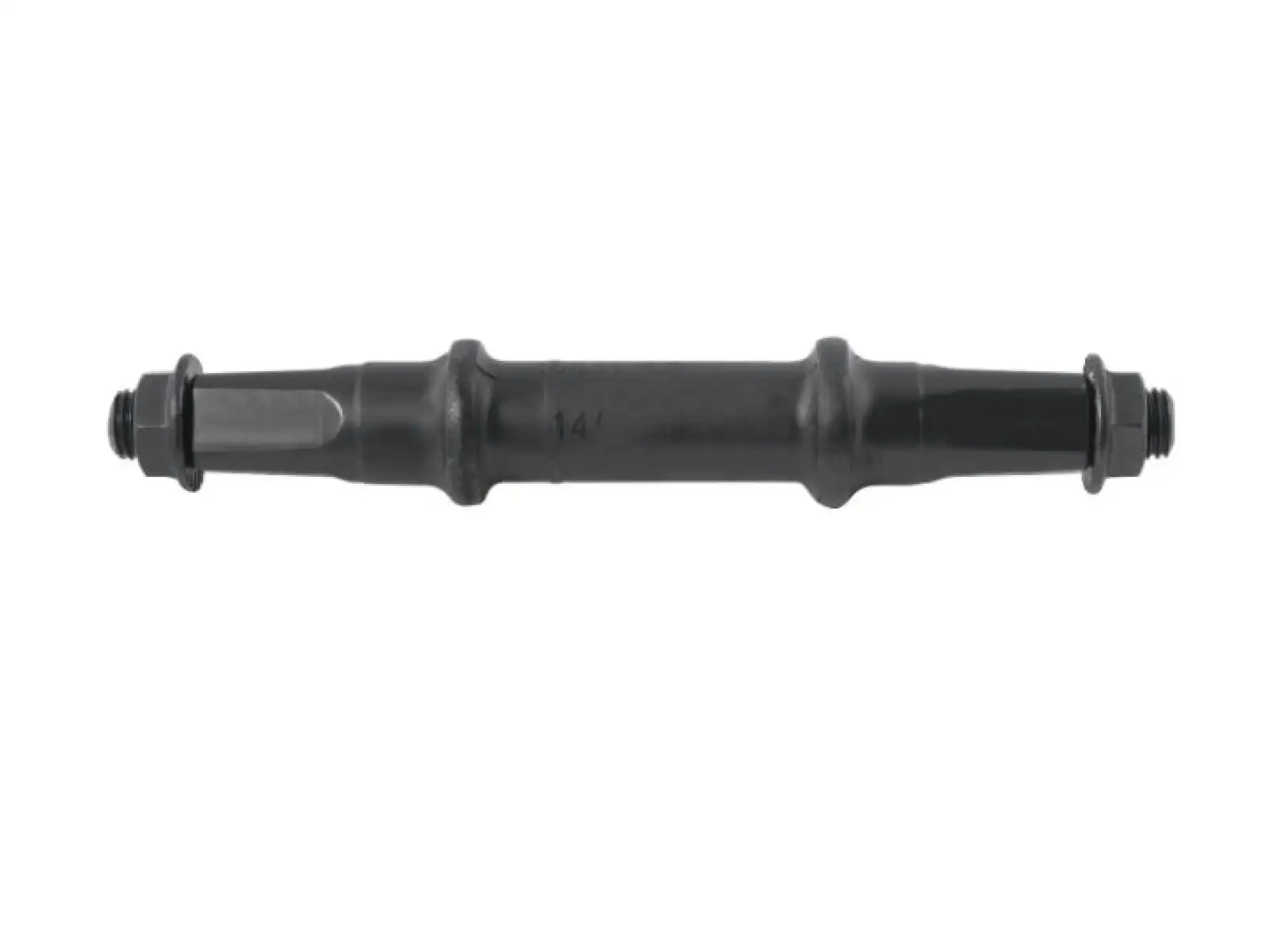 Force Tretlagerachse Vierkant mit Muttern 126 mm schwarz