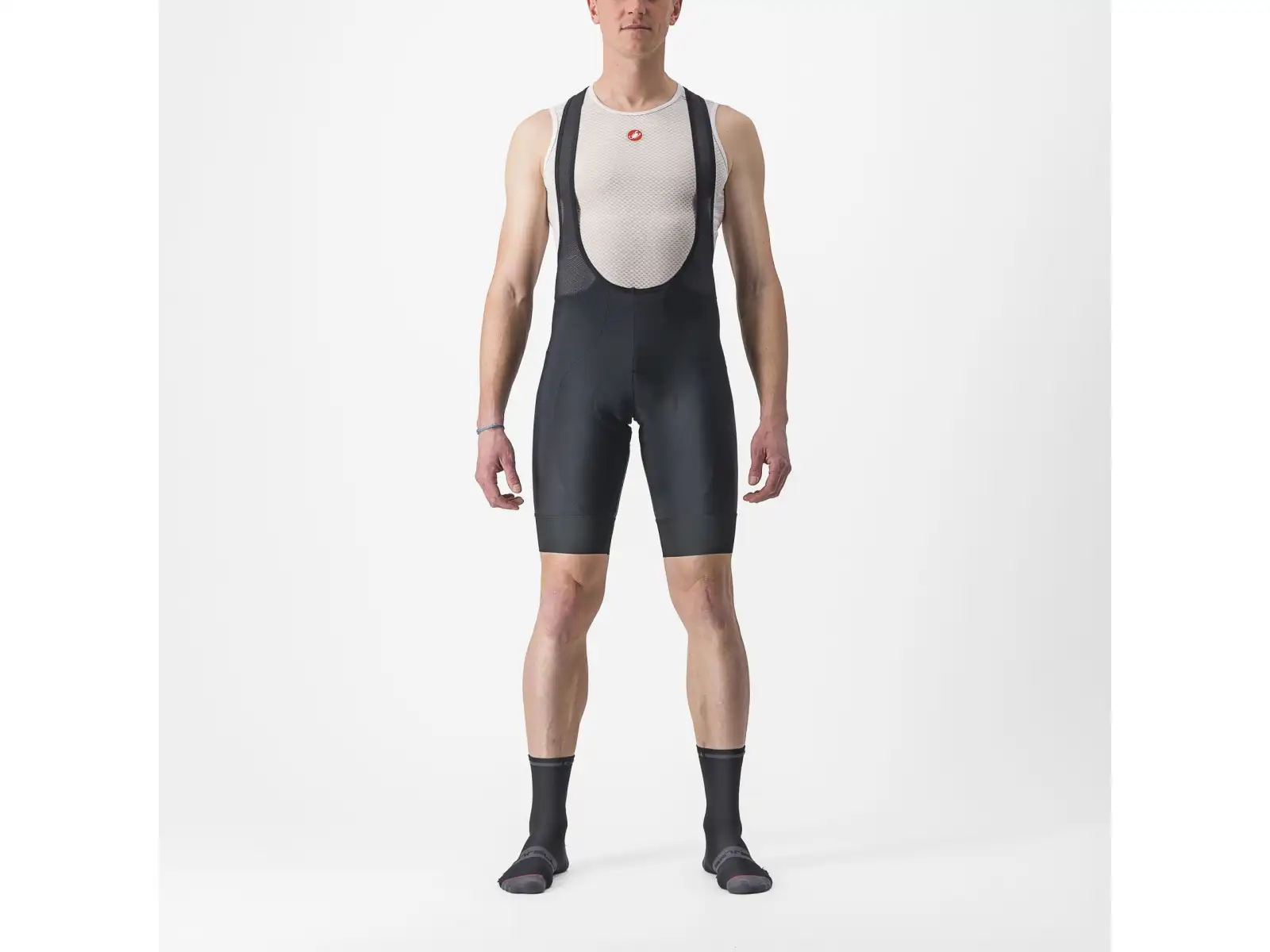 Castelli Entrata 2 Herren Radhosen mit Polsterung und Silikonbeinabschlüssen Schwarz