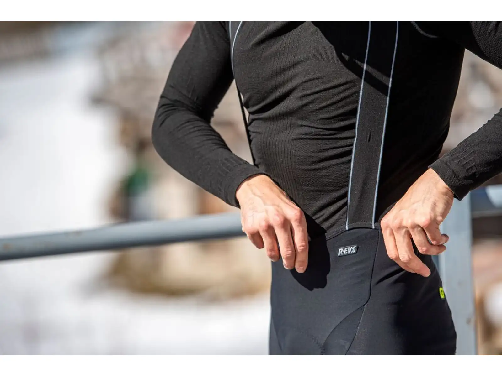 Alé R-EV1 Nordik Plus Winterhose mit Latz und Polsterung Black