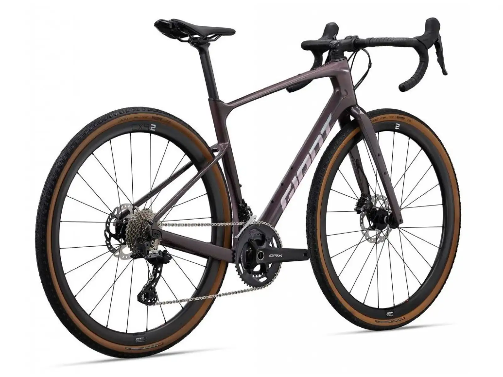 Giant Revolt Advanced 0 Gravel-Bike in Holzkohlen-Pflaume