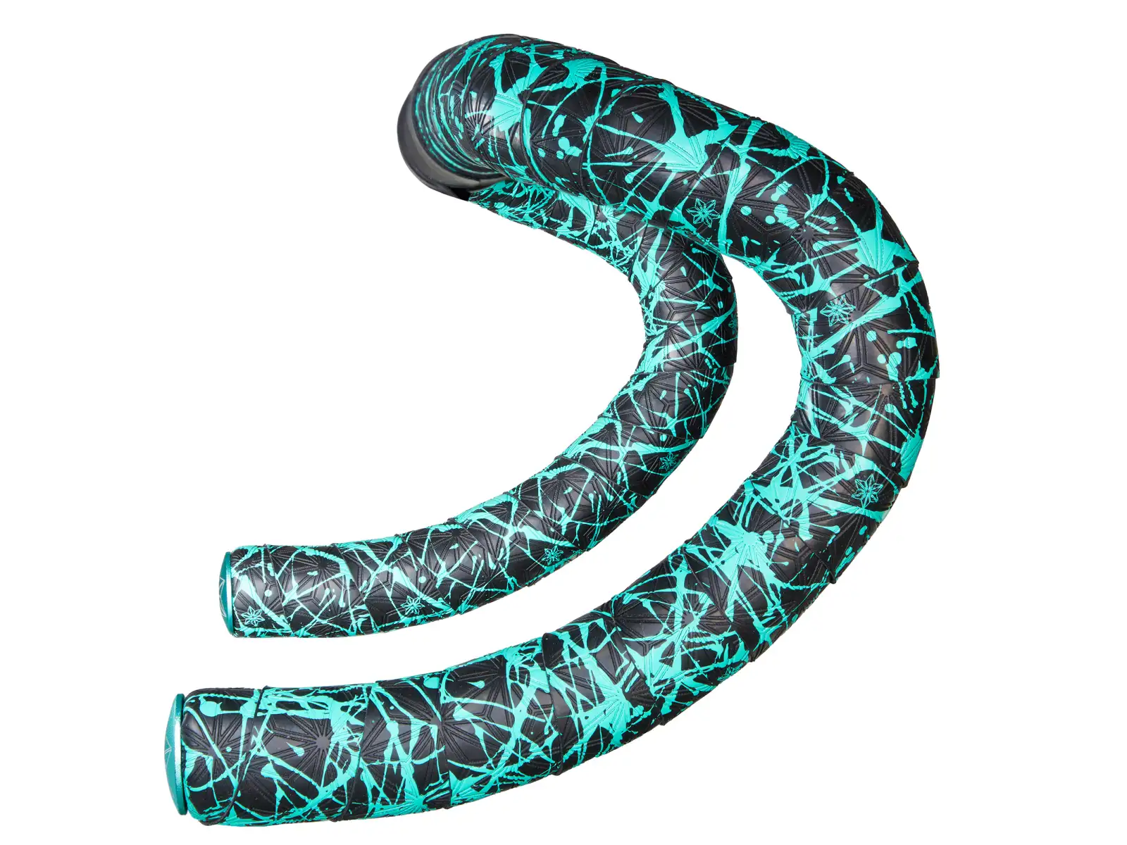 Supacaz Super Sticky Kush Splat Lenkerband Celeste/Celeste Plugs