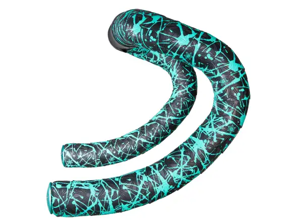 Supacaz Super Sticky Kush Splat Lenkerband Celeste/Celeste Plugs
