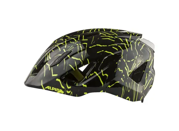 Alpina Pico Kinderhelm Black-Neon Yellow Gloss