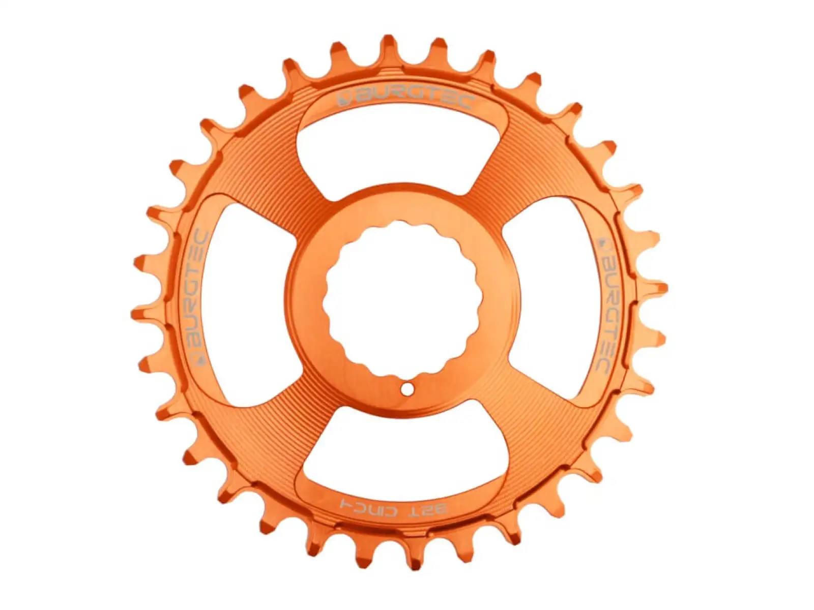 Burgtec Cinch Thick Thin Kettenblatt in Orange mit 34 Zähnen