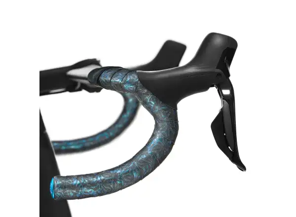 Supacaz Super Sticky Kush Splat Lenkerband Blue Refractor/Blue plugs