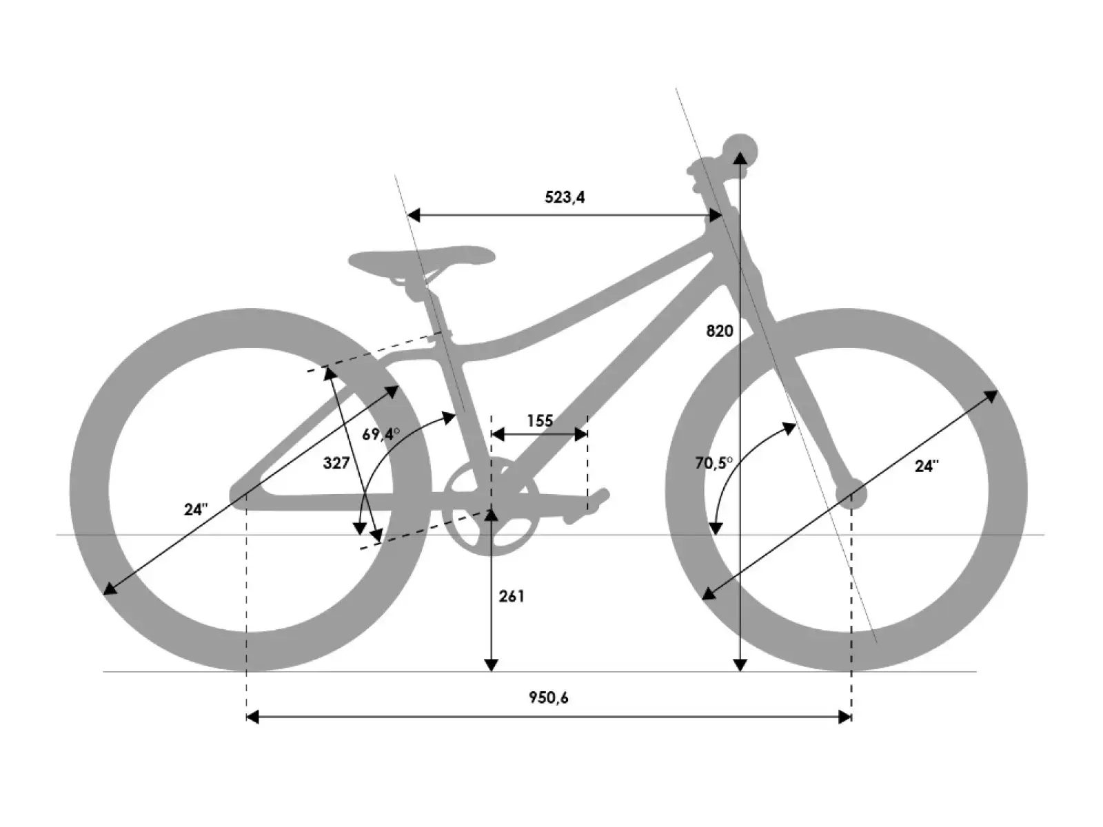 Rascal 24 3 sp. Shimano Nexus Kinderfahrrad Titan
