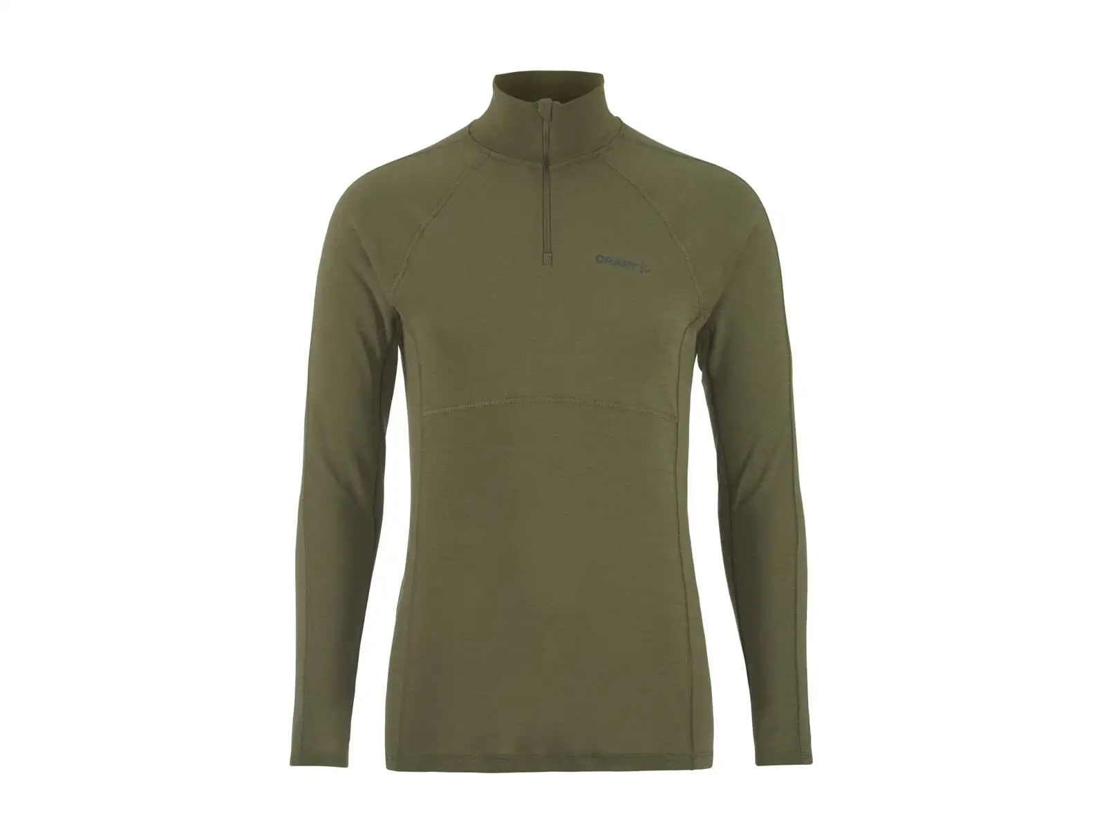 Craft ADV Wool Merino Herren Langarmshirt mit Reißverschluss grün