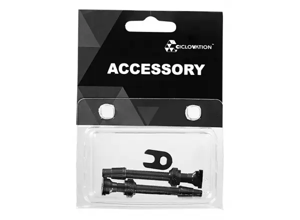 Ciclovation Tubeless Ventile 50 mm 2 Stück Schwarz
