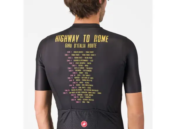 Castelli Giro Highway To Rome Herren-Trikot kurzarm Nero