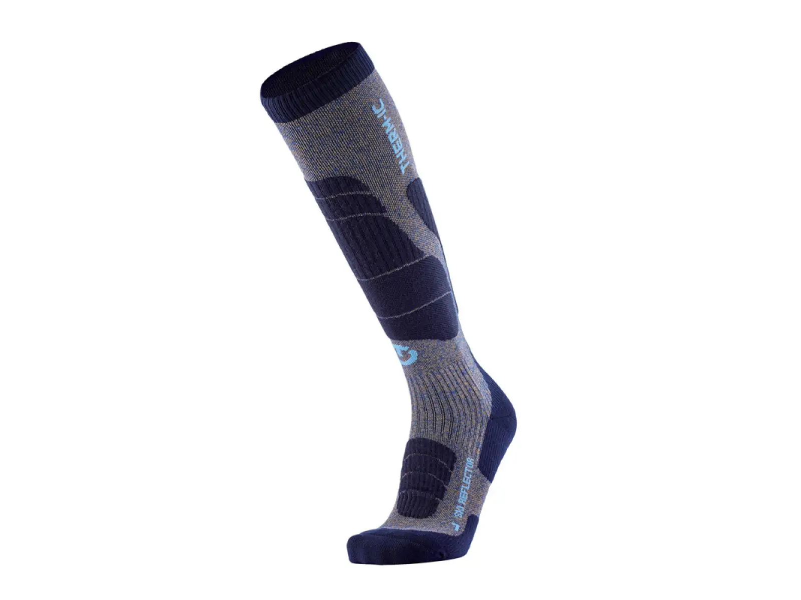 Thermic Ski Merino Reflector Herren Socken blue/gold