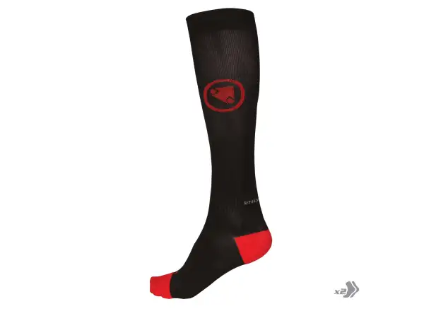 Endura Compression 2er-Pack Socken Schwarz