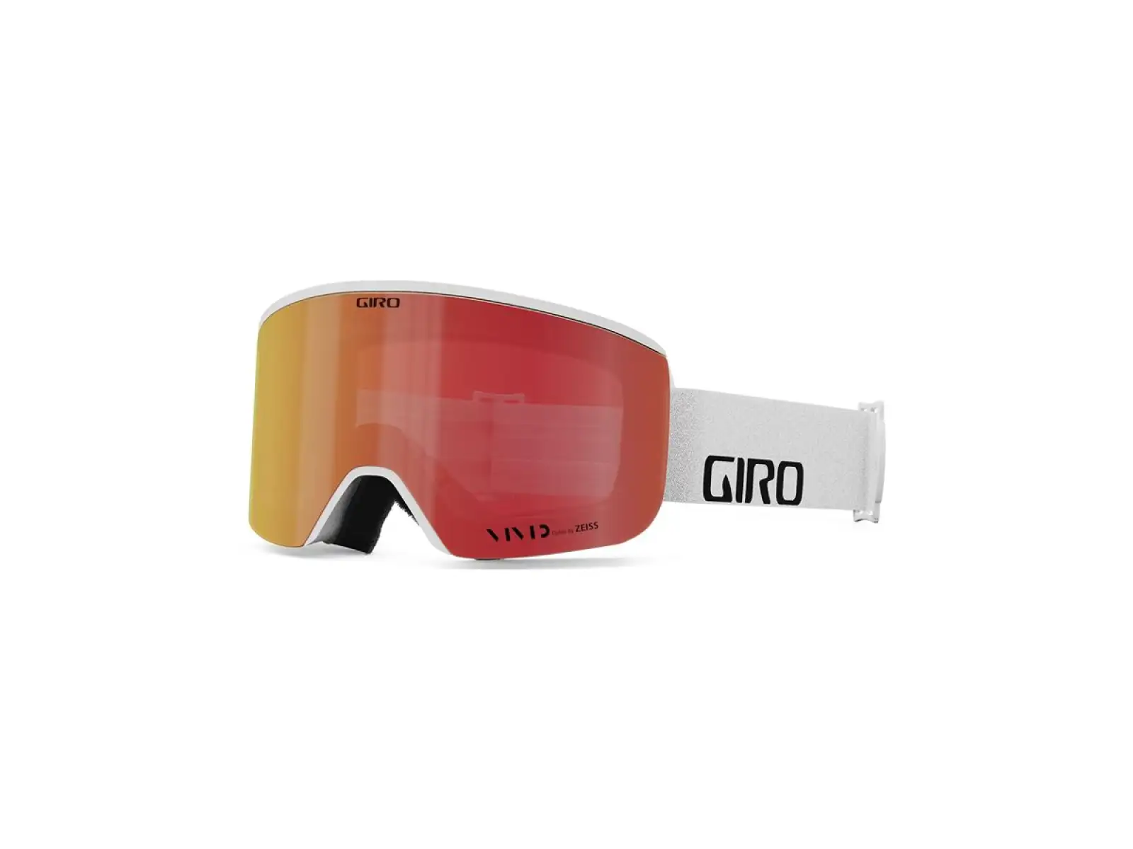 Giro Axis Skibrille für Herren White Wordmark Vivid Ember/Vivid Infrarot