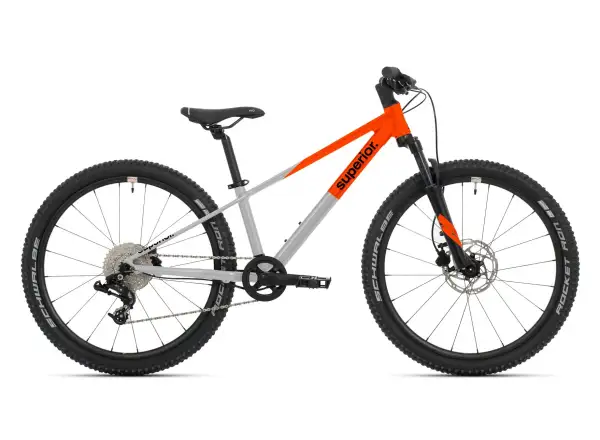 Superior Team 24 Gloss Grey/Red Kinderfahrrad
