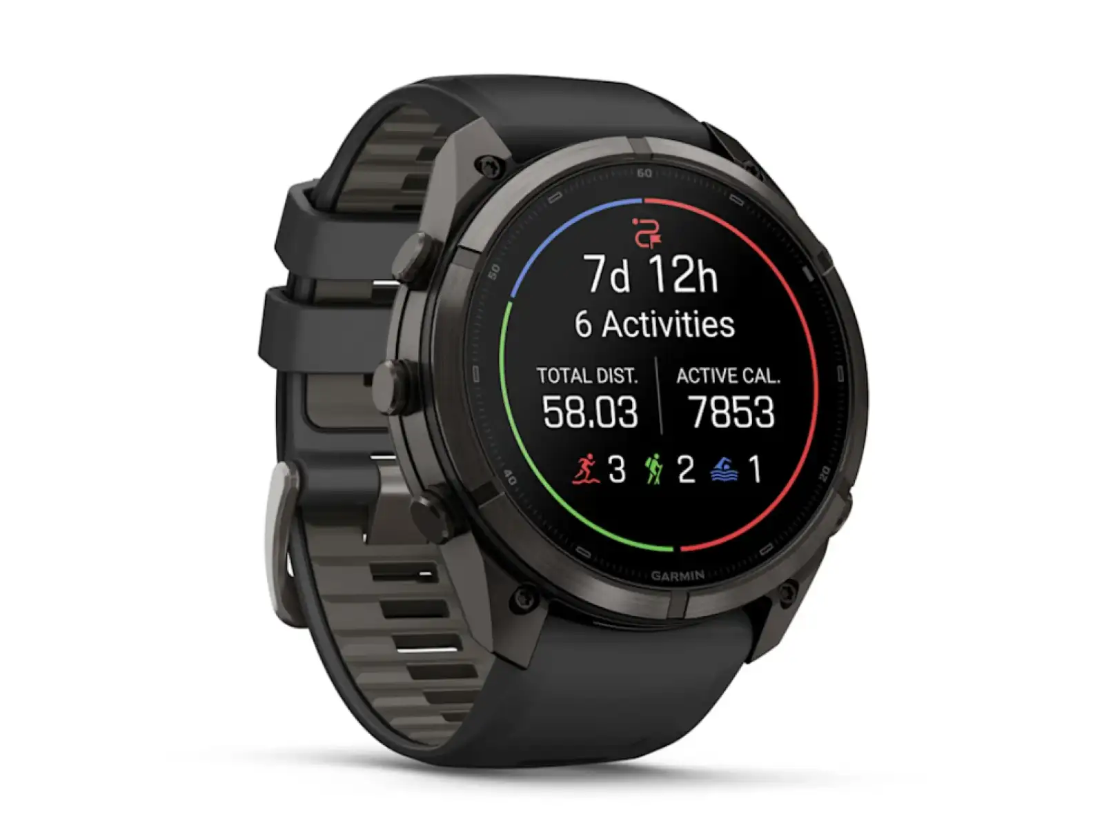 Garmin Fénix 9 Pro inReach 51 mm Smartwatch Carbon gray DLC Titanium Black/Pebble gray