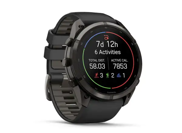Garmin Fénix 9 Pro inReach 51 mm Smartwatch Carbon gray DLC Titanium Black/Pebble gray
