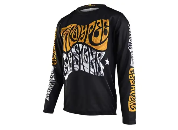 Troy Lee Designs Flowline Kindertrikot Langarm Tripper Schwarz