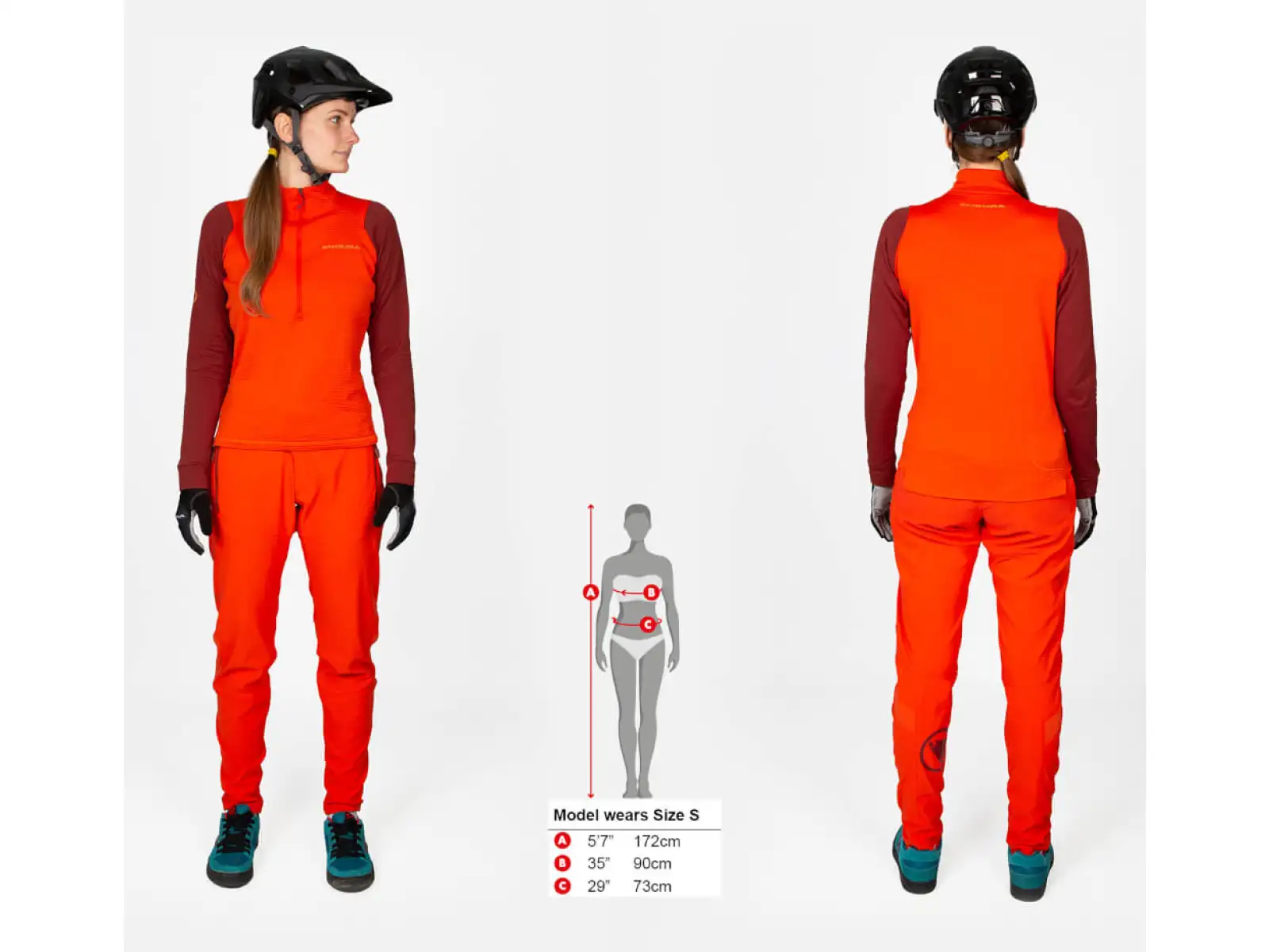Endura Singletrack Fleece Damen Langarmshirt Paprika